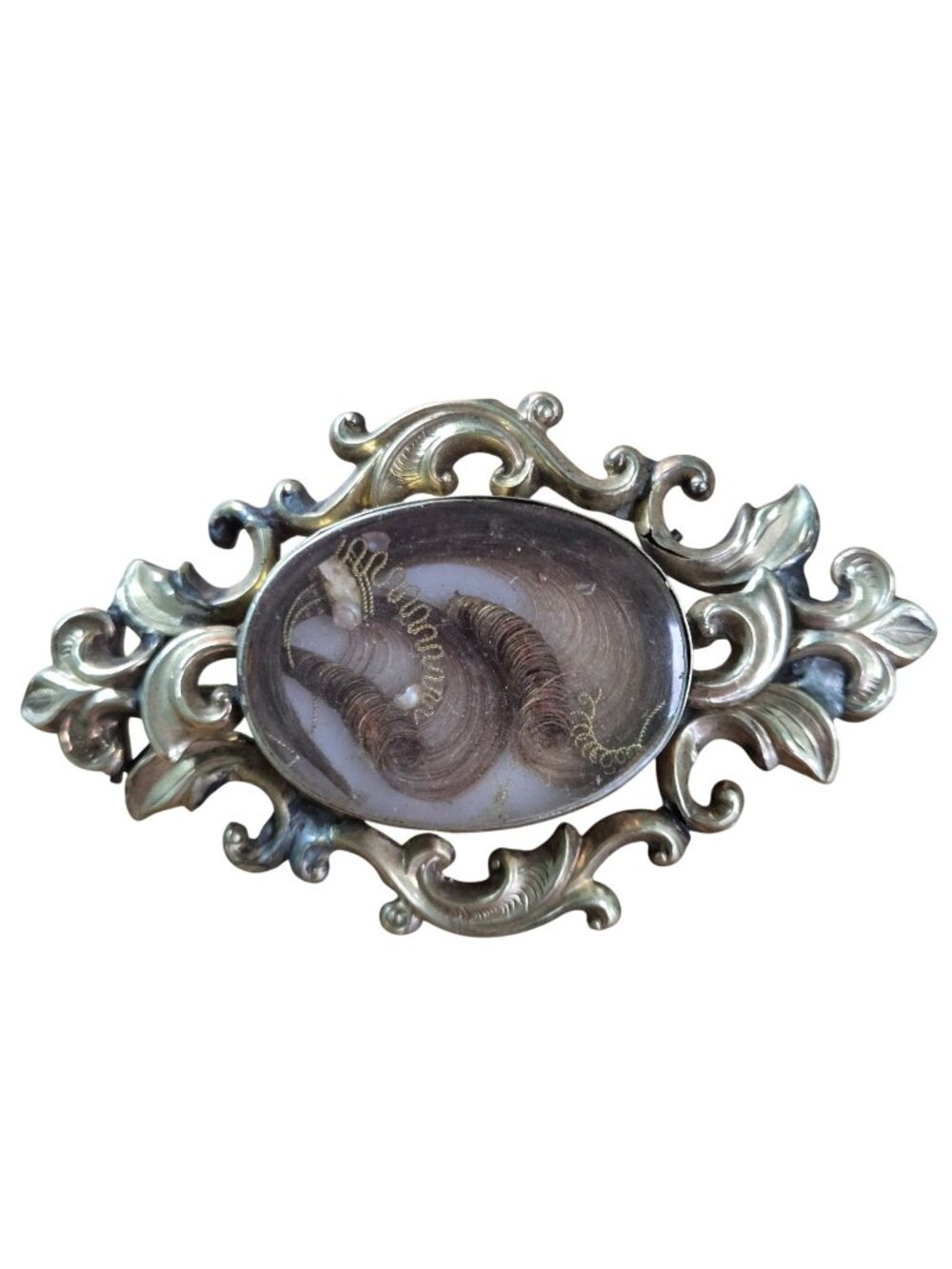 Victorian Antique 9ct Gold Mourning Hair Brooch 2"x1" Rare Unique Original